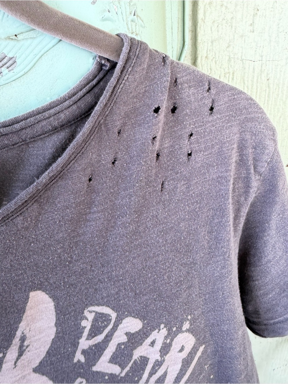 Lot of 2 Magnolia Pearl short sleeve tee shirts pink and gray. O/S will trade - Picture 4 of 11